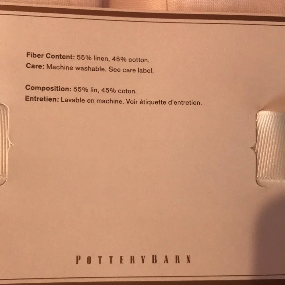 Pottery barn Pom Pom trimmed shower curtain BNWT